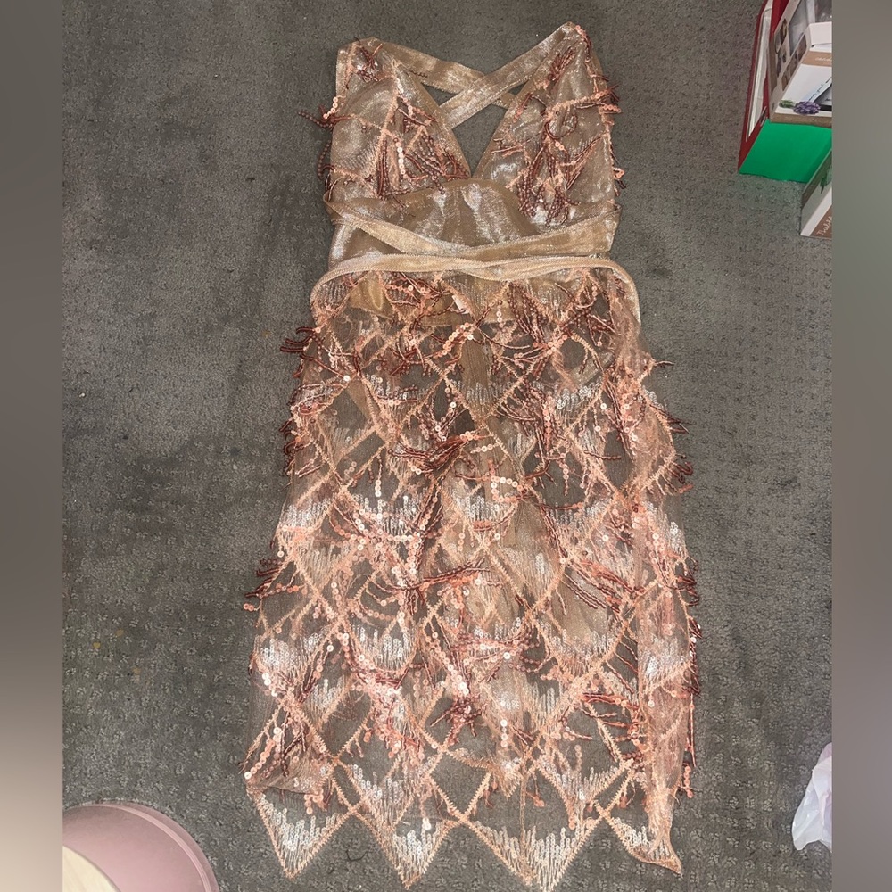 Rose gold dress